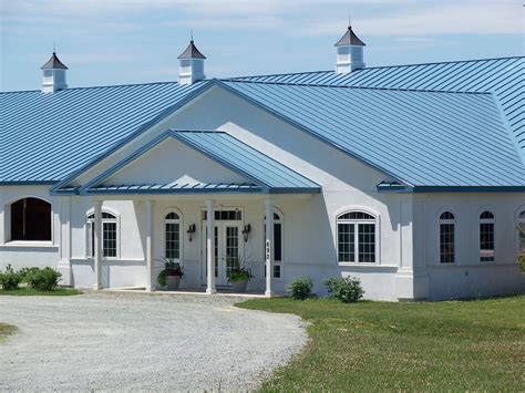 blue metal roof house color combinations|blue metal roof houses pictures.